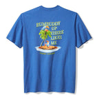 Tommy Bahama Rumbuddy Up There Likes Me Tee T-Shirt - Palace Blue Heathered - BeachToBlvd