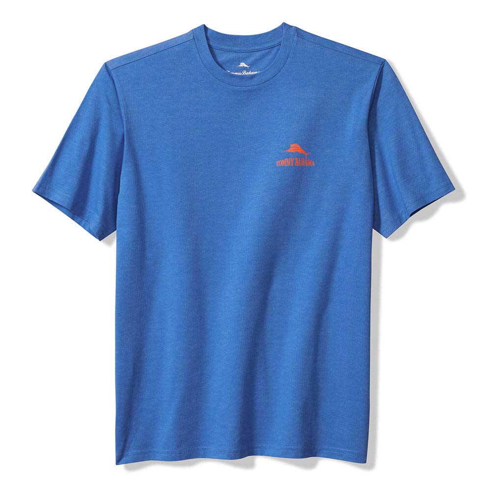 Tommy Bahama Rumbuddy Up There Likes Me Tee T-Shirt - Palace Blue Heathered - BeachToBlvd