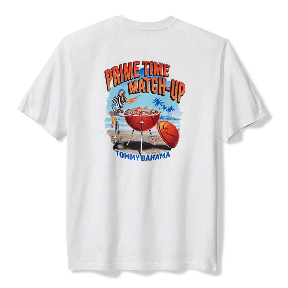 Tommy Bahama Primetime Match Up Pocket Tee T-Shirt - White - BeachToBlvd