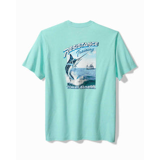 Tommy Bahama Resistance Training Graphic T-Shirt - Blue Swell Heather - BeachToBlvd