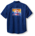 Tommy Bahama Flamingo Sunset Camp Shirt - Island Navy - BeachToBlvd