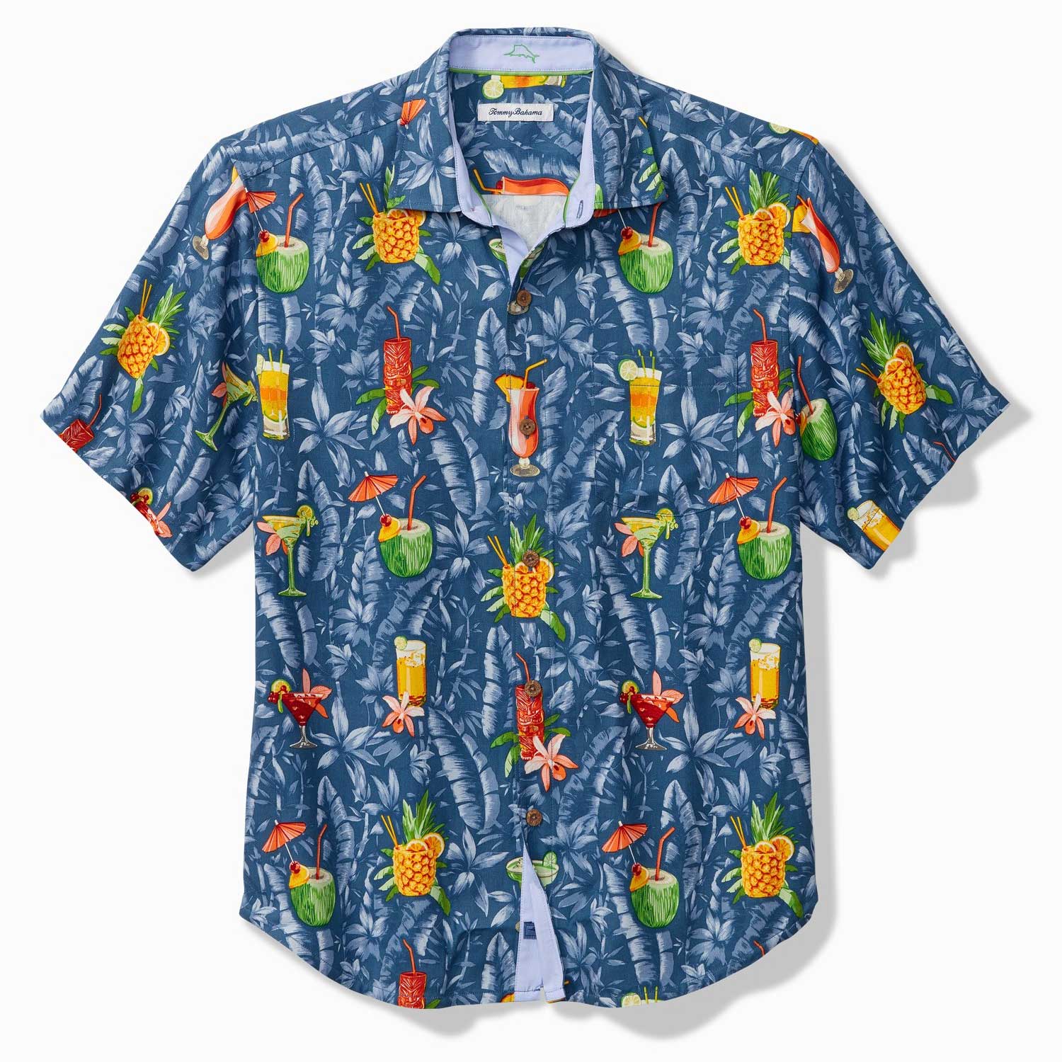 Tommy Bahama Tide One On Silk Camp Shirt - Dockside Blue - BeachToBlvd