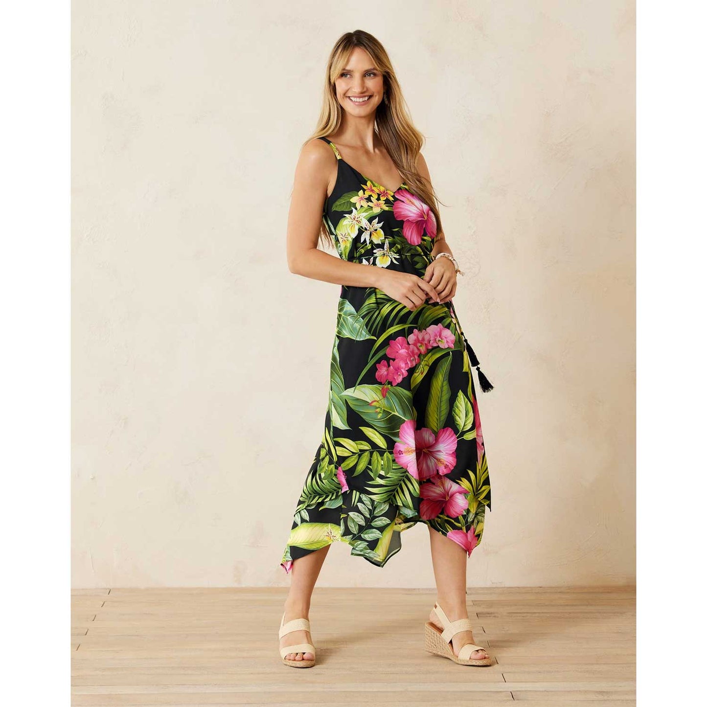 Tommy Bahama Grand Villa Sleeveless Midi Dress - Black