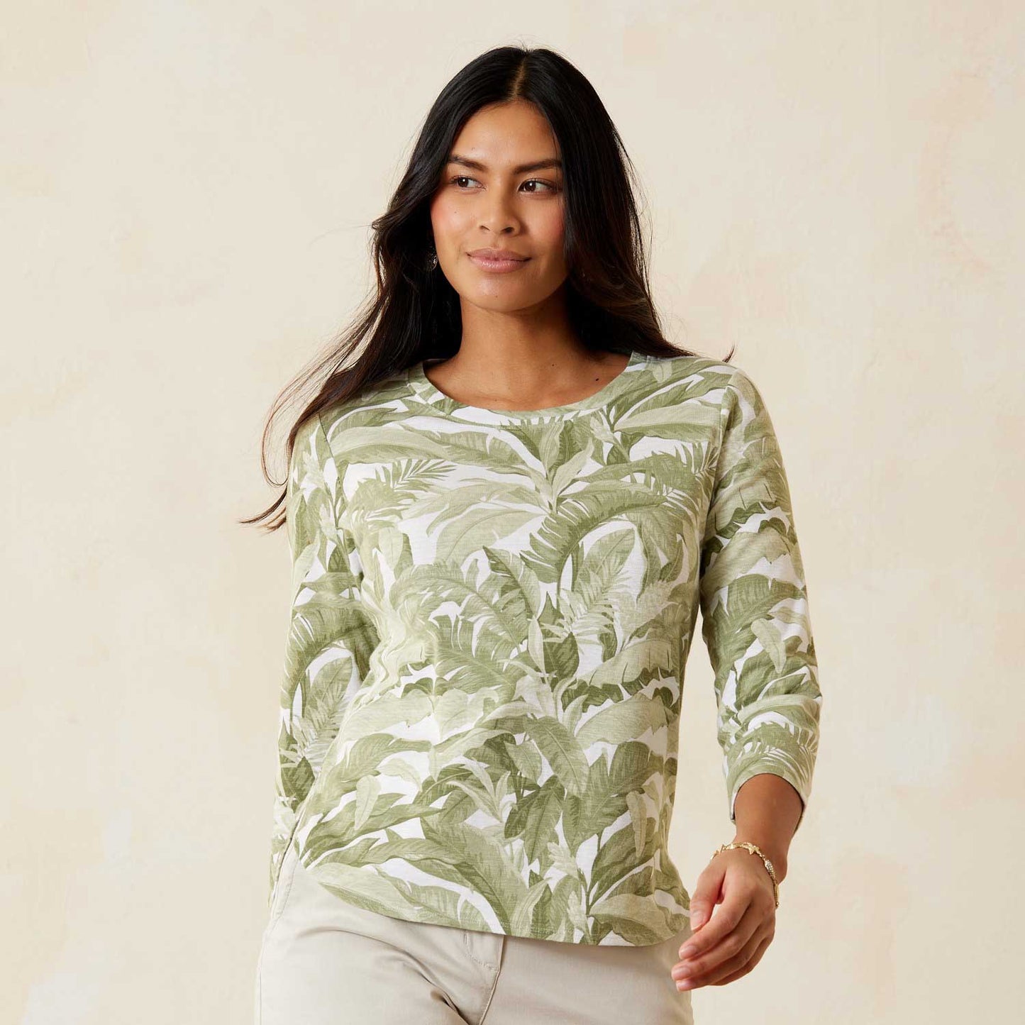 Tommy Bahama Ashby Isles Palma Toile 3/4-Sleeve T-Shirt - Shaded Spruce