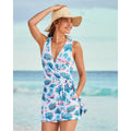 Tommy Bahama Island Cays Tropical Oasis Beach Wrap Romper - White - BeachToBlvd