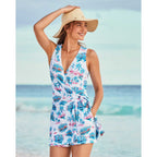 Tommy Bahama Island Cays Tropical Oasis Beach Wrap Romper - White - BeachToBlvd