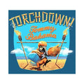 Tommy Bahama Touchdown T-Shirt - Blue Allure with Parrots and Tiki Torches - BeachToBlvd