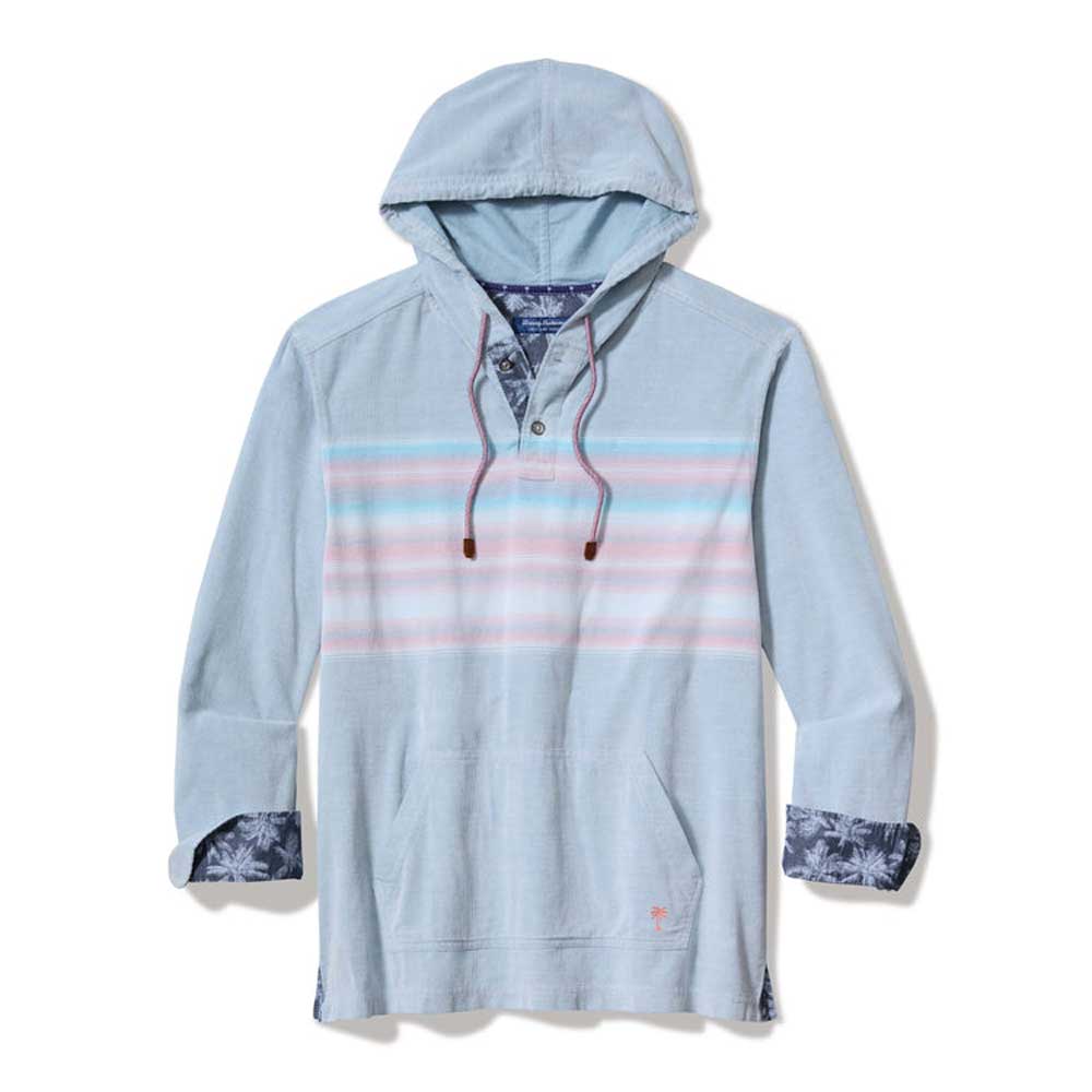 Tommy Bahama Coastline Cord Breeze Hooded Long Sleeve Shirt - Norse Blue