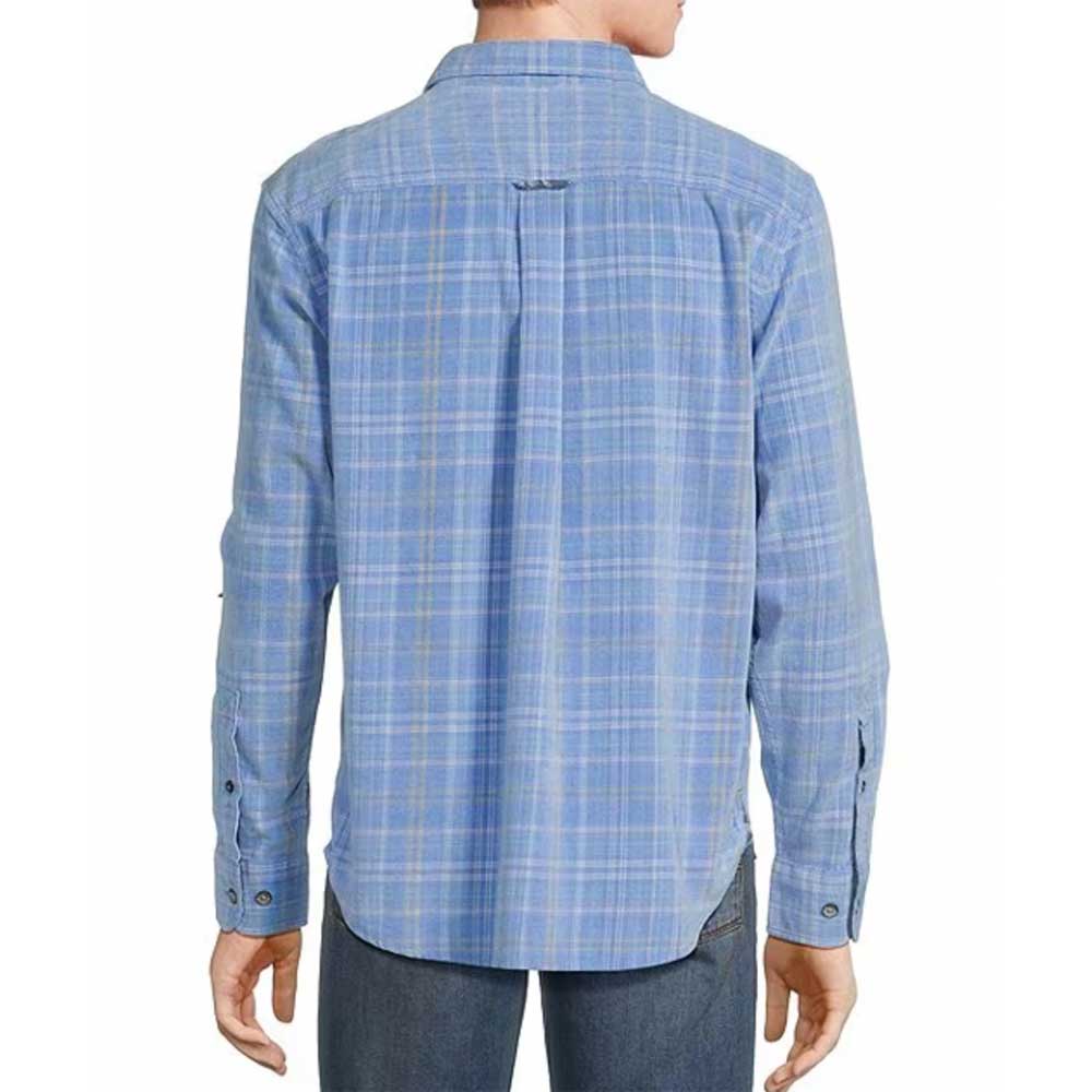 Tommy Bahama Coastline Cord Brisa Check Long Sleeve Shirt - Palace Blue