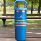Stanley The Varsity Iceflow Flip Straw Tumbler 30 oz - Azure Mesh - BeachToBlvd