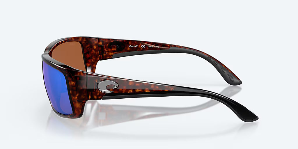 Costa Sunglasses Fantail - Tortoise Frame w/ Green Mirror Lens