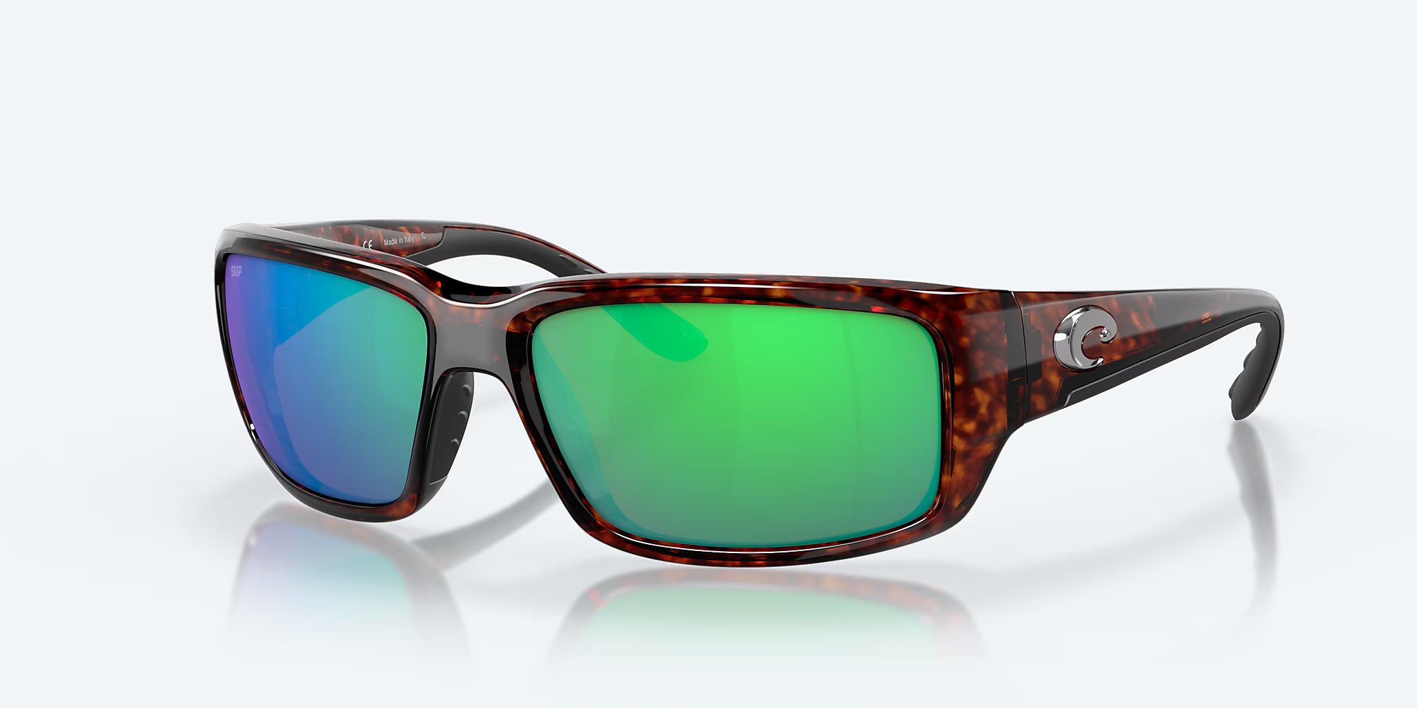Costa Sunglasses Fantail - Tortoise Frame w/ Green Mirror Lens