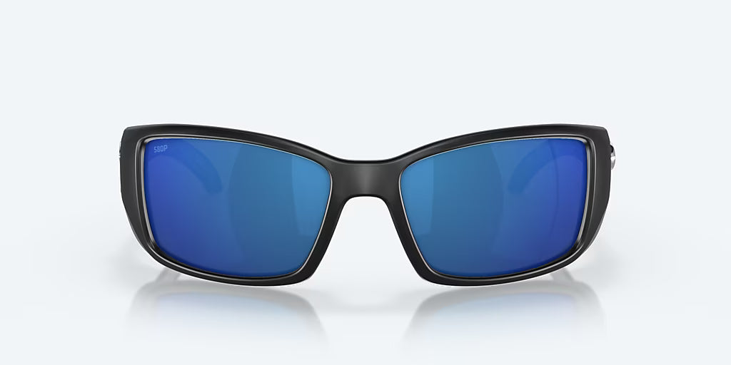 Costa Sunglasses Blackfin - Matte Black Frame W/ Blue Mirror Lens