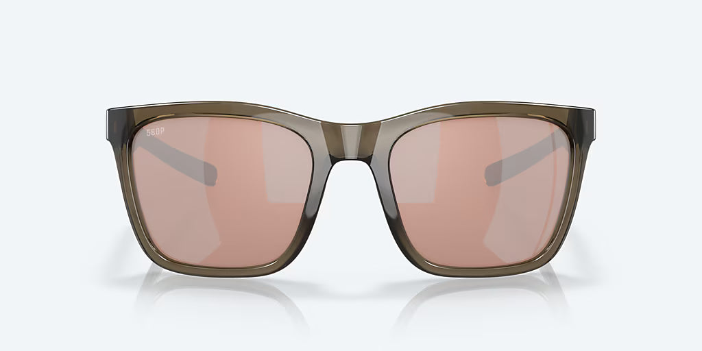 Costa Panga 06S9037 - Shiny Taupe Crystal/ Copper Silver Mirror Polarized Polycarbonate