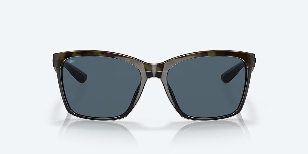 Costa Sunglasses Anaa - Shiny Retro Tortoise Frame w\ Gray Lens