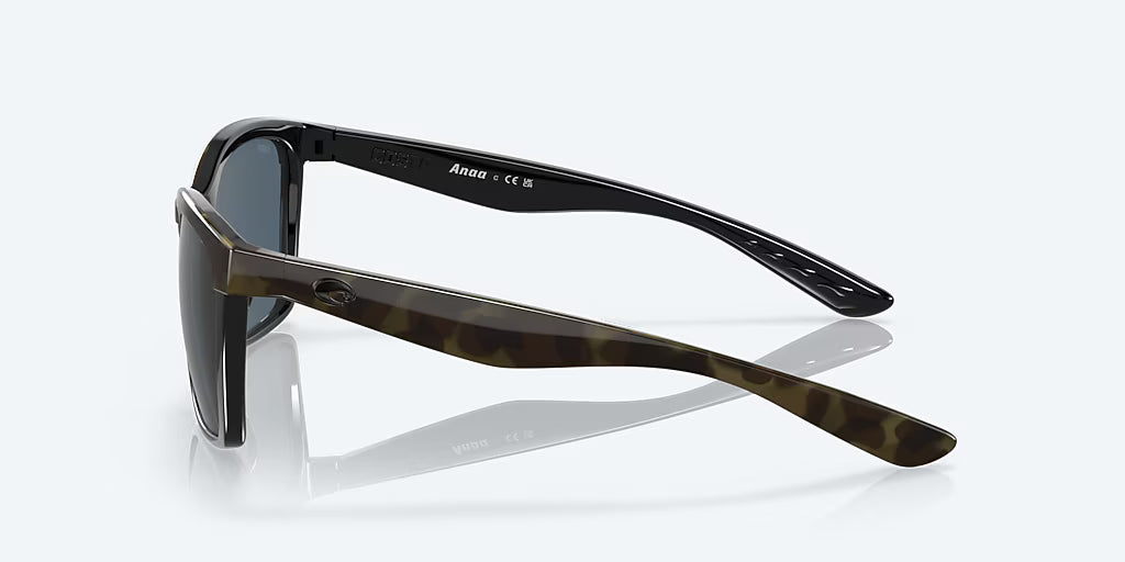 Costa Sunglasses Anaa - Shiny Retro Tortoise Frame w\ Gray Lens