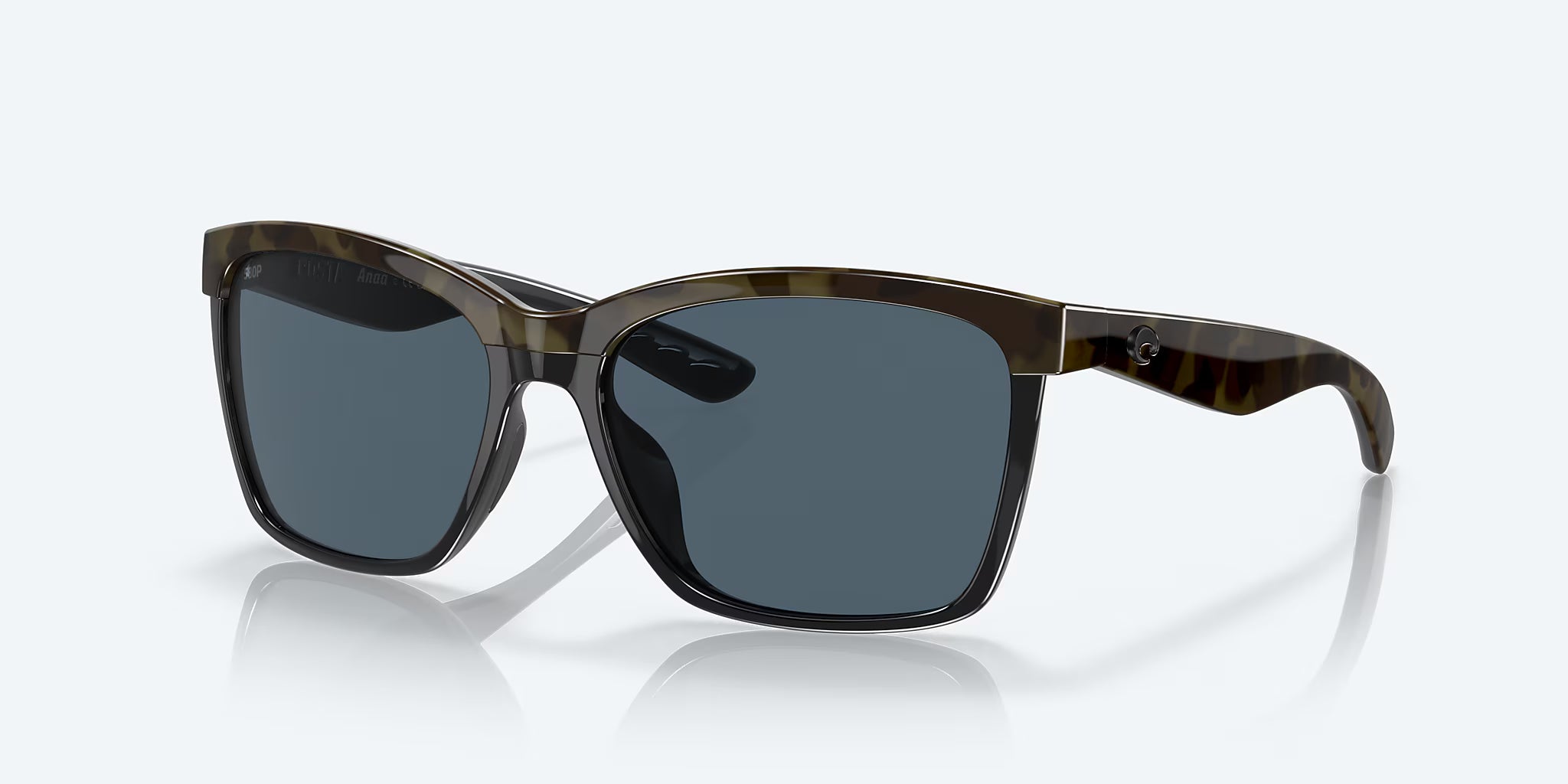 Costa Sunglasses Anaa - Shiny Retro Tortoise Frame w\ Gray Lens