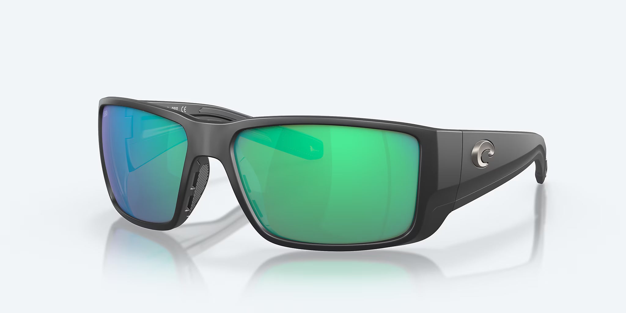 Costa Sunglasses Blackfin Pro - Matte Black Frame | Green Mirror Lens