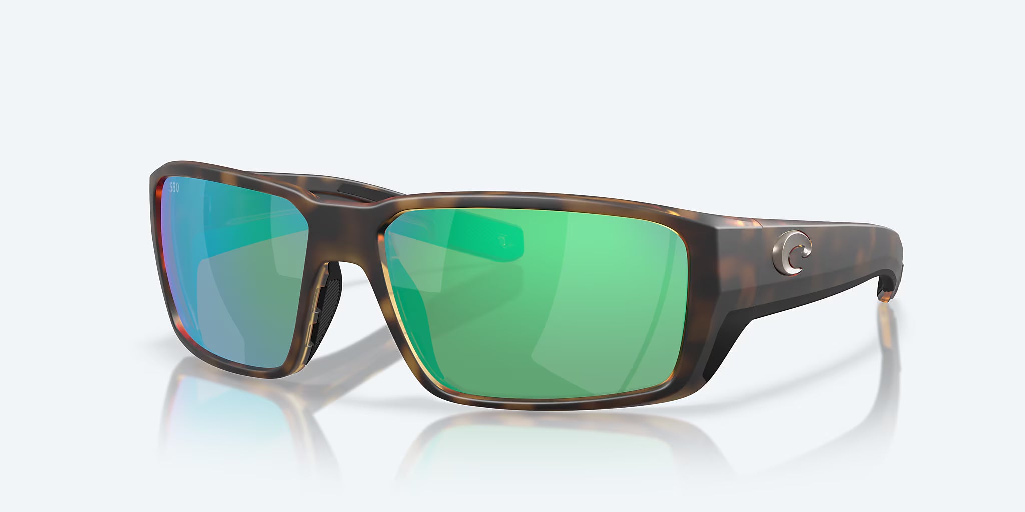 Costa Sunglasses Fantail PRO Polarized - Matte Tortoise Frame W/Green Mirror Glass Lens