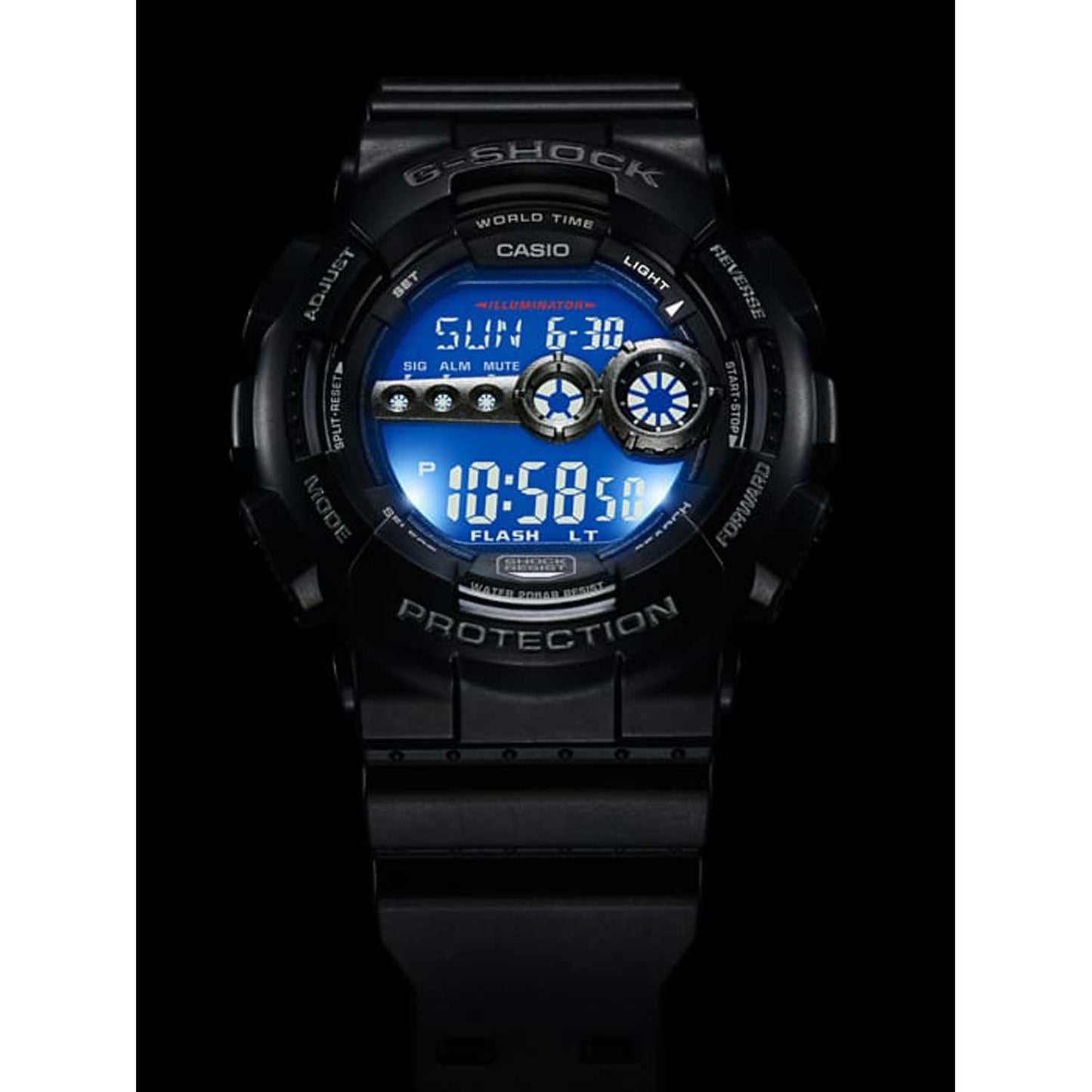 Casio G-Shock GD100-1B Digital LED Watch | Black