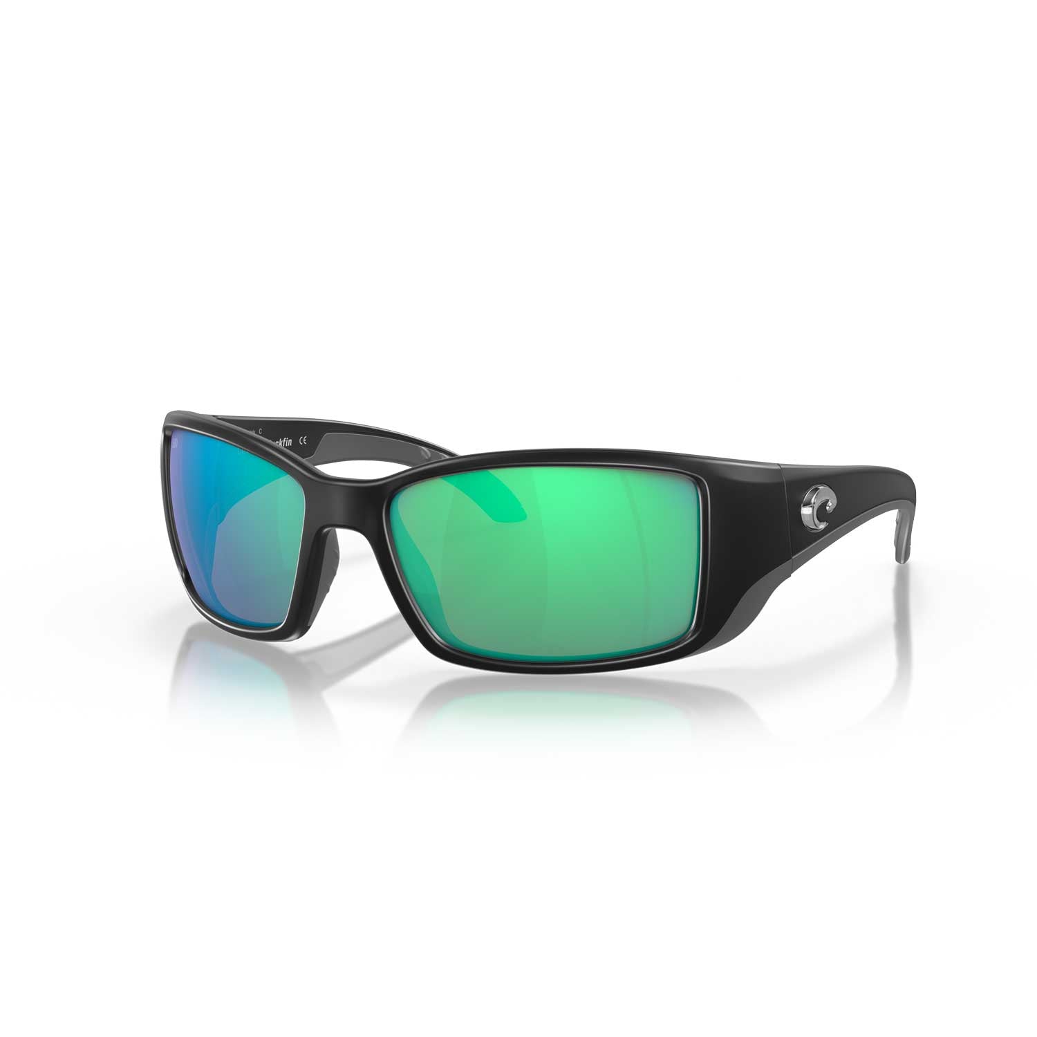 Costa Sunglasses Blackfin - Matte Black Frame W/Green Mirror Lens - BeachToBlvd