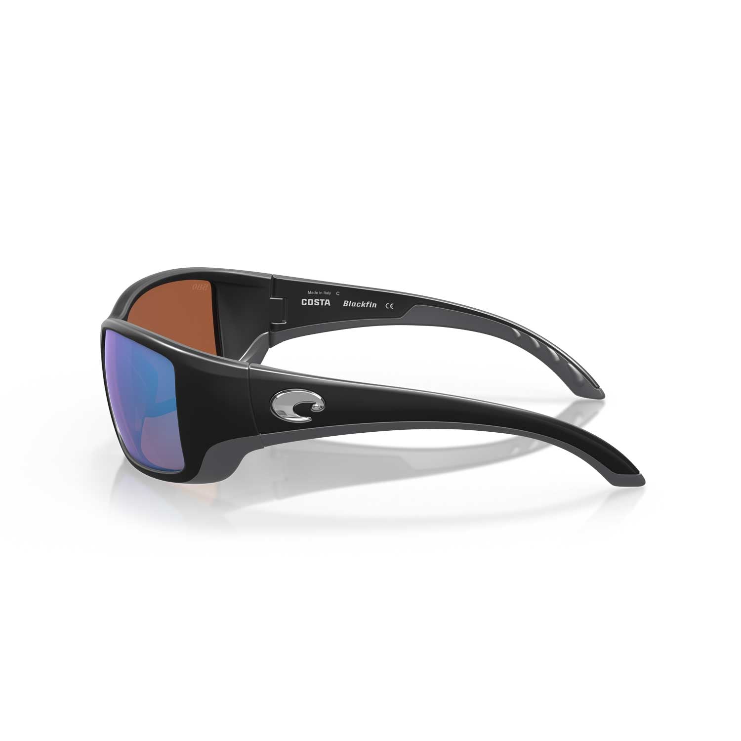 Costa Sunglasses Blackfin - Matte Black Frame W/Green Mirror Lens - BeachToBlvd