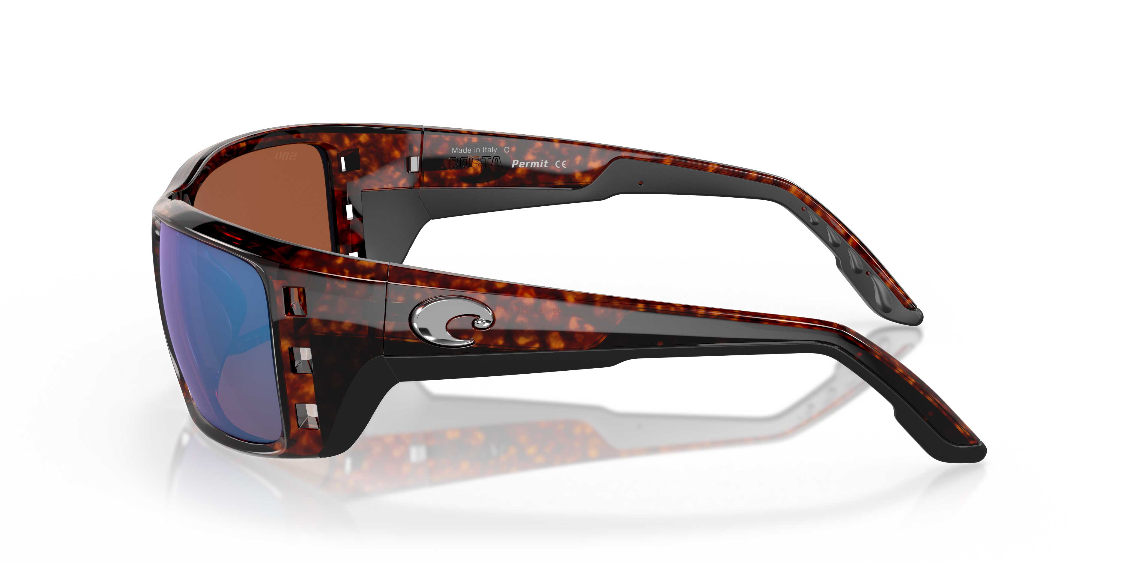 Costa Sunglasses Permit - Tortoise Frame w\ Green Mirror Polarized Glass Lens - BeachToBlvd