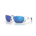 Costa Sunglasses Tuna Alley - White Frame w\ Blue Mirror Lens - BeachToBlvd