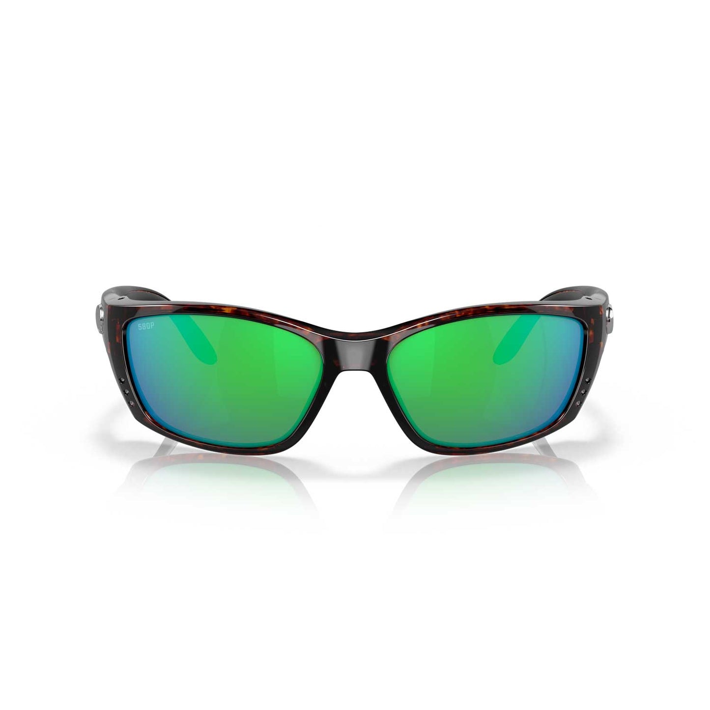 Costa Sunglasses Fisch - Tortoise Frame W/Green Mirror Lens