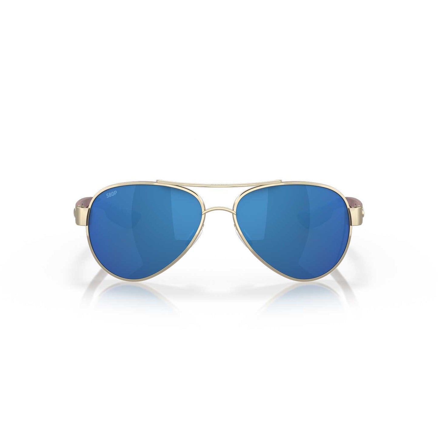 Costa Sunglasses Loreto Rose Gold Frame W/Blue Mirror Lens