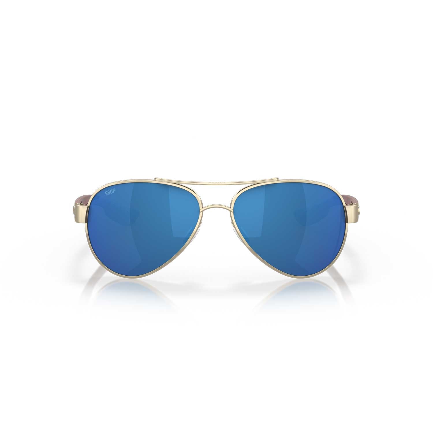 Costa Sunglasses Loreto Rose Gold Frame W/Blue Mirror Lens - BeachToBlvd