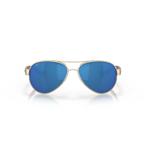 Costa Sunglasses Loreto Rose Gold Frame W/Blue Mirror Lens - BeachToBlvd