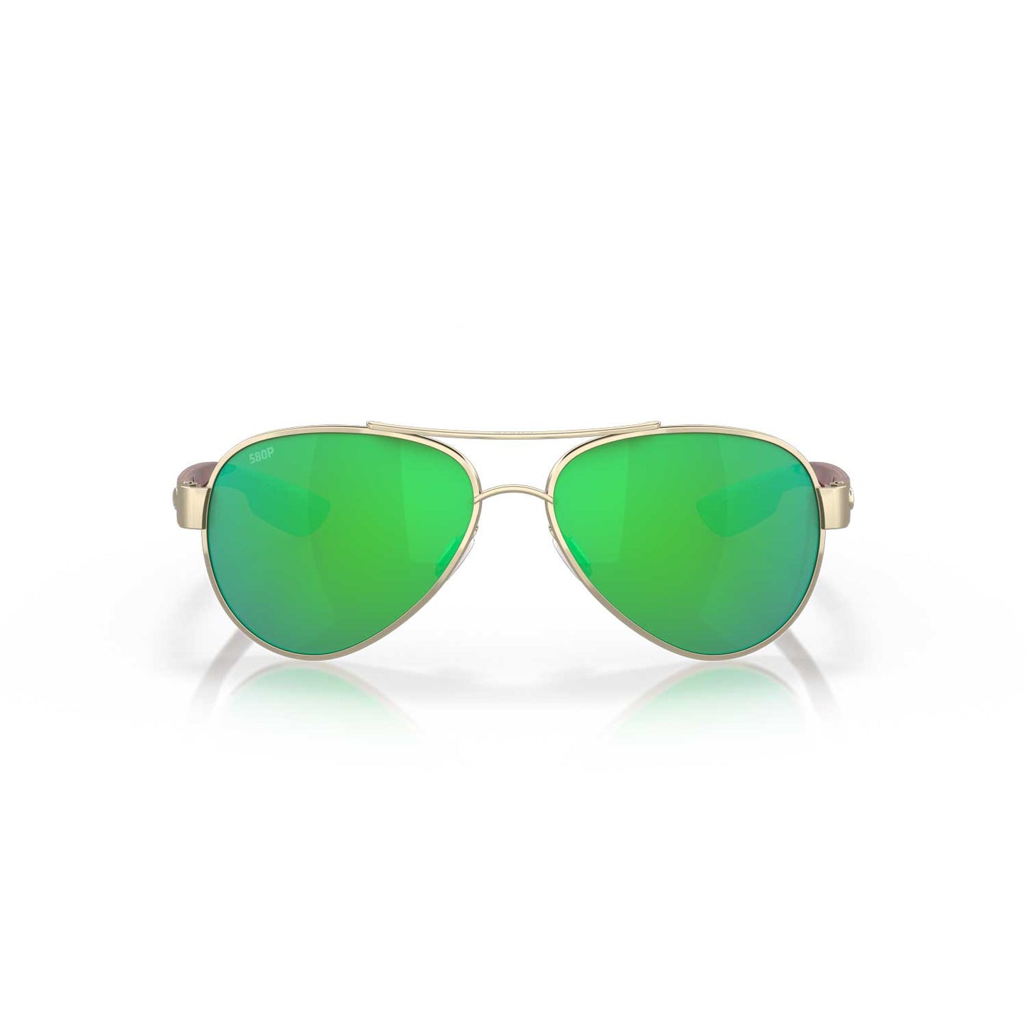 Costa Sunglasses Loreto - Rose Gold Frame W/ Green Mirror Lens