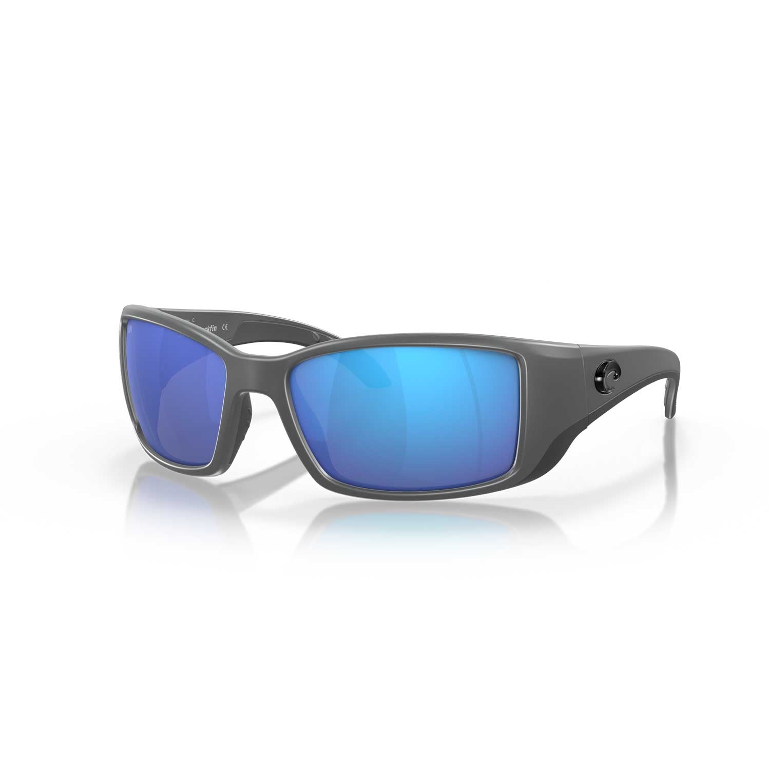 Costa Sunglasses Blackfin - Matte Gray Frame w/ Blue Mirror Lens - BeachToBlvd