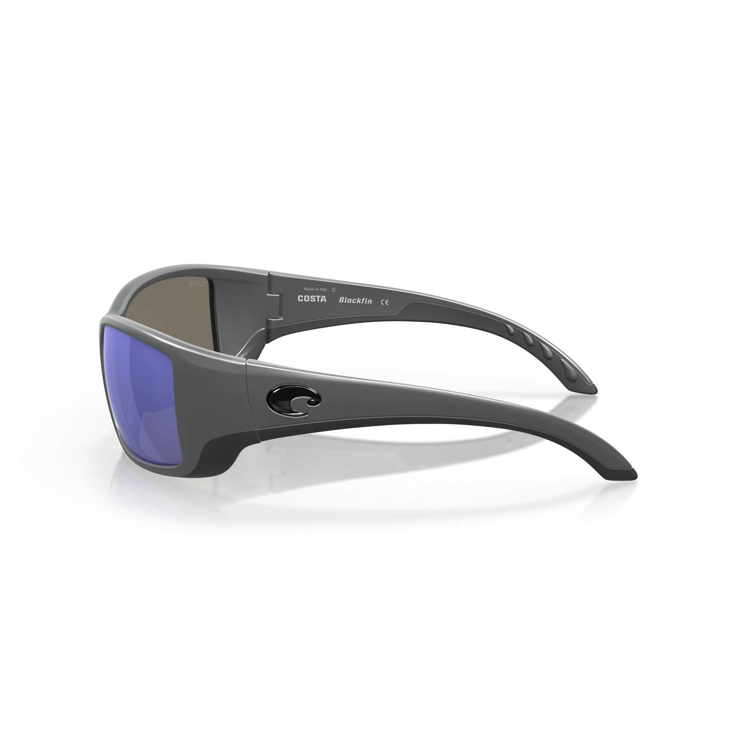 Costa Sunglasses Blackfin - Matte Gray Frame w/ Blue Mirror Lens - BeachToBlvd