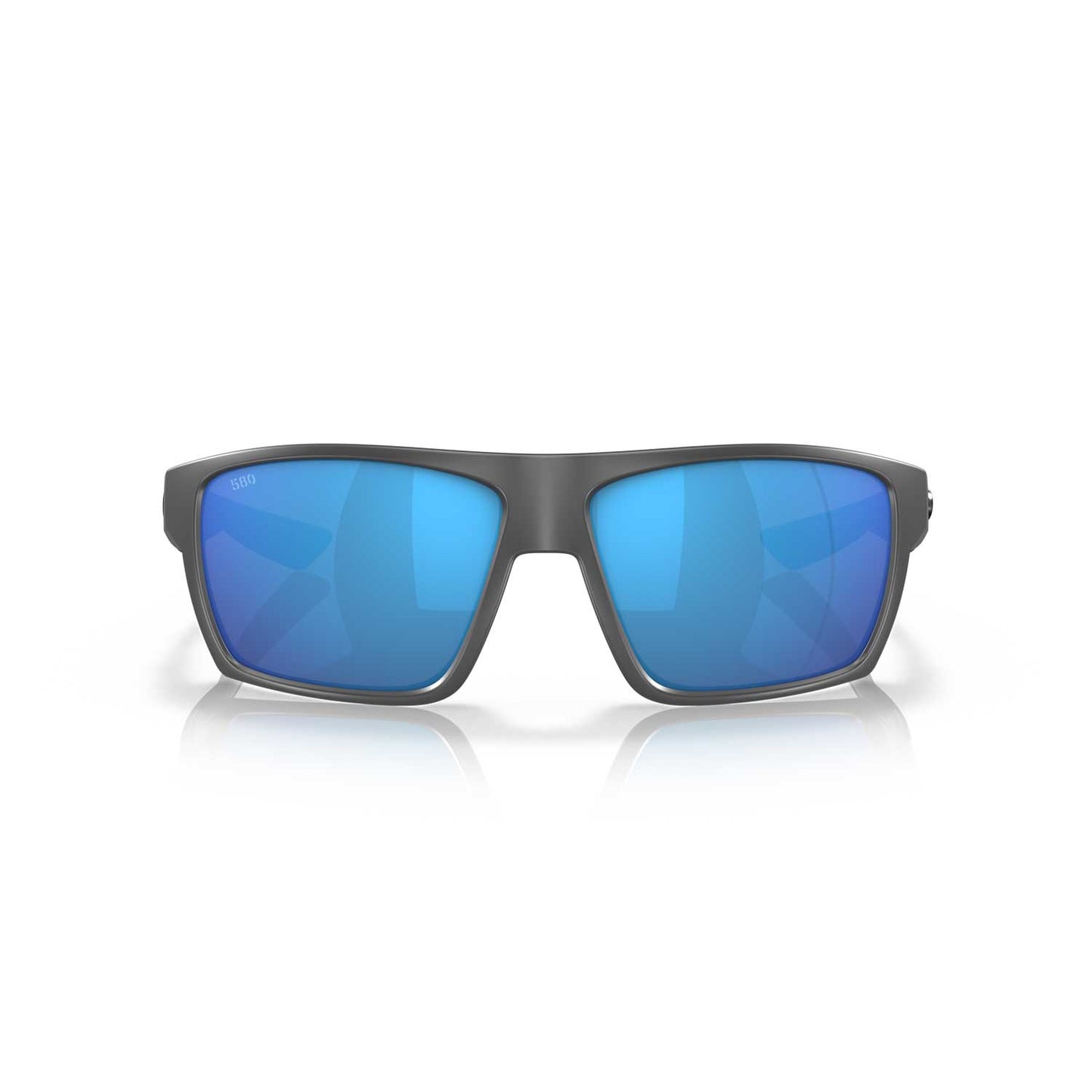 Costa Sunglasses - Bloke - Matte Gray/Black Frame w/ Blue Mirror Lens