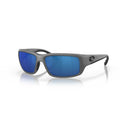 Costa Sunglasses Fantail - Matte Gray Frame W/Blue Mirror Lens - BeachToBlvd