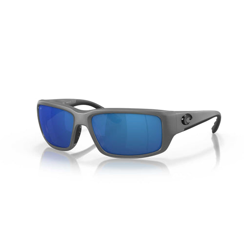 Costa Sunglasses Fantail - Matte Gray Frame W/Blue Mirror Lens - BeachToBlvd