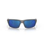 Costa Sunglasses Fantail - Matte Gray Frame W/Blue Mirror Lens - BeachToBlvd