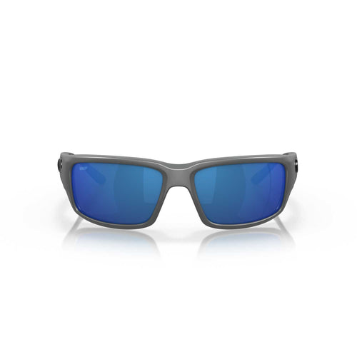 Costa Sunglasses Fantail - Matte Gray Frame W/Blue Mirror Lens - BeachToBlvd
