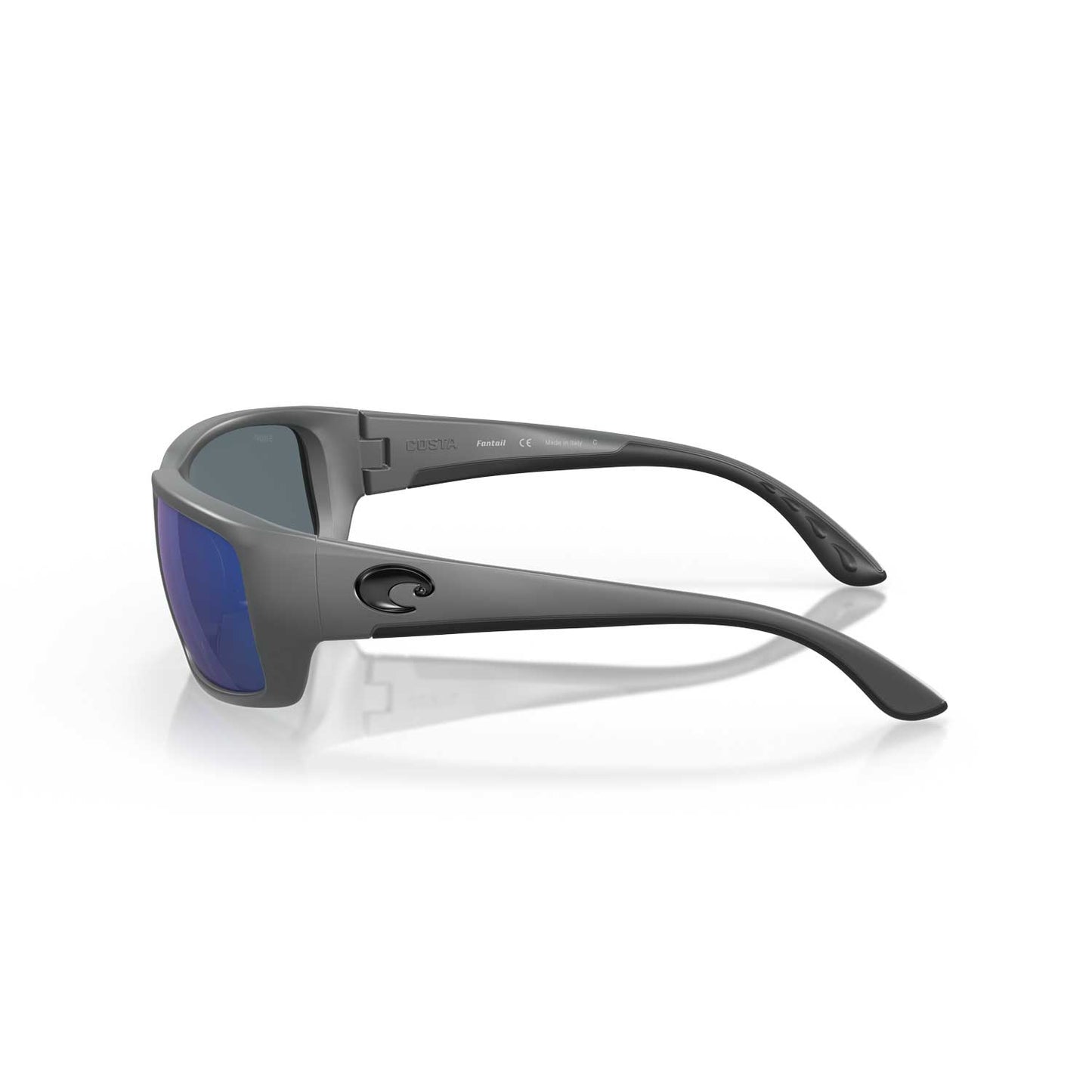 Costa Sunglasses Fantail - Matte Gray Frame W/Blue Mirror Lens