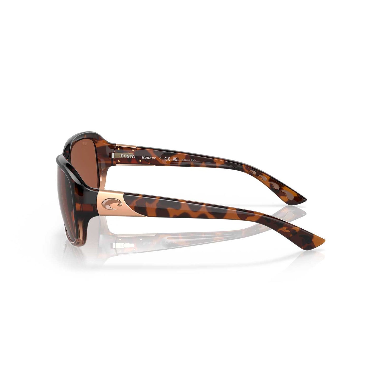 Costa Sunglasses Gannet 120 - Shiny Tortoise Fade Frame W/ Copper Lens