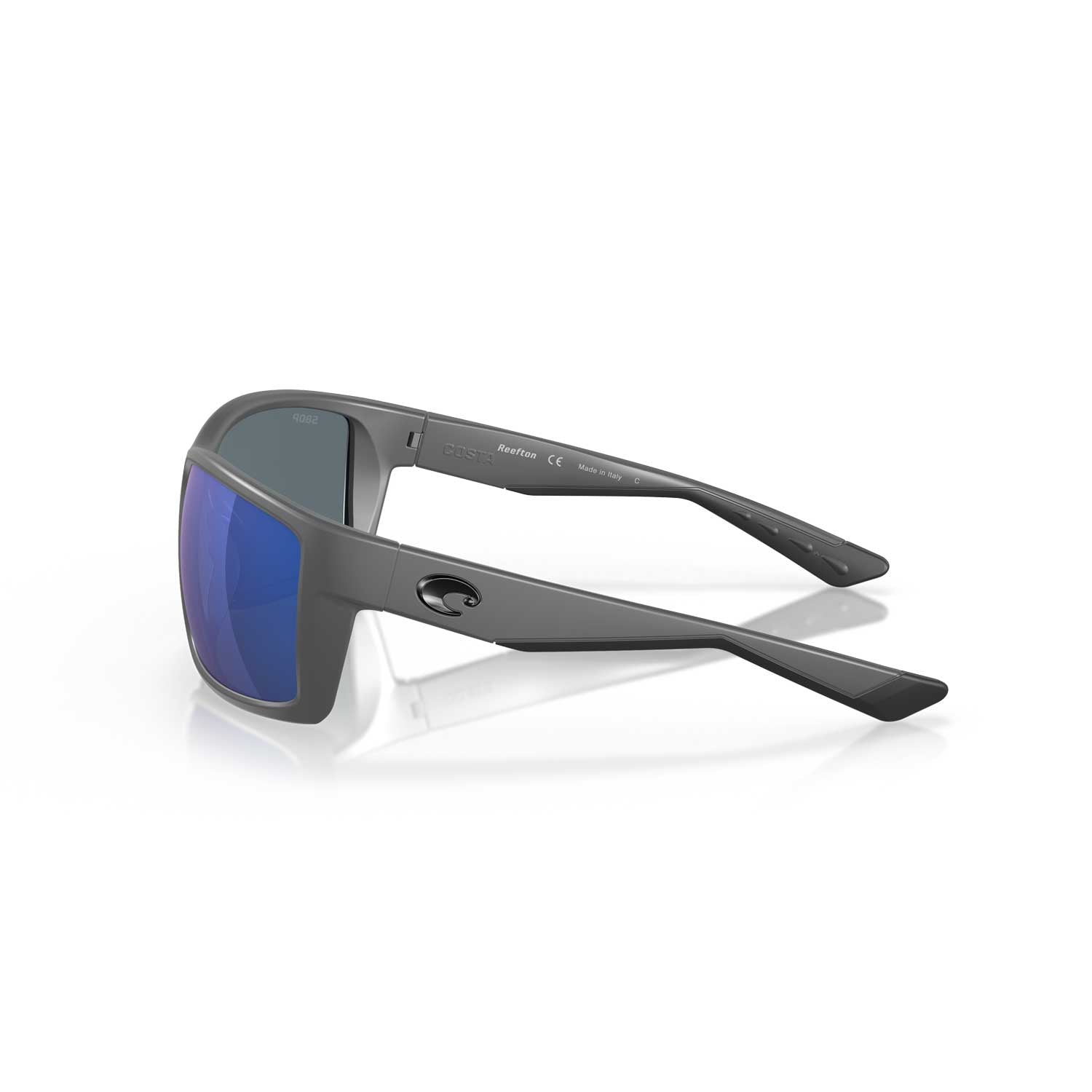 Costa Sunglasses - Reefton - Matte Gray Frame w/ Blue Mirror Polarized Lens - BeachToBlvd