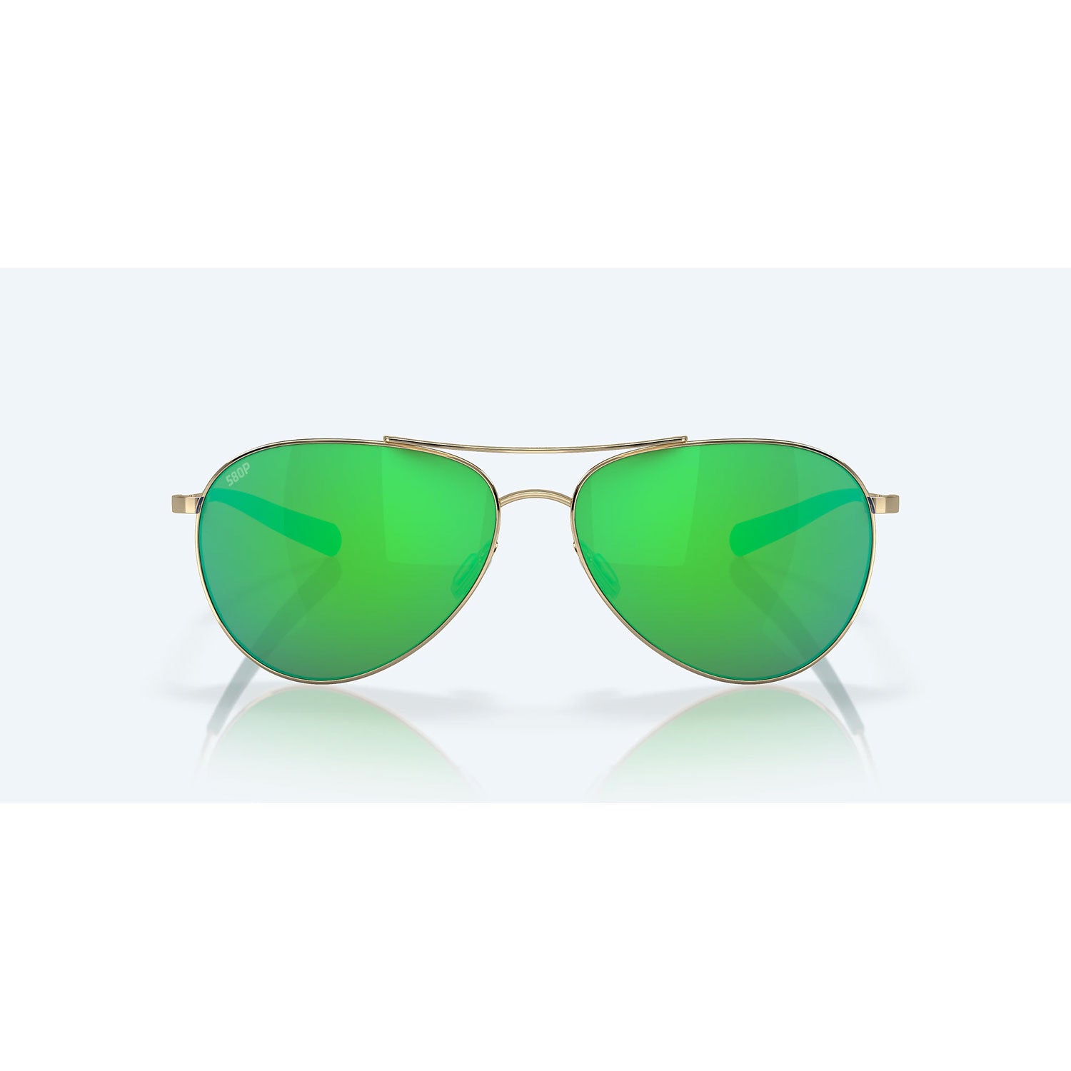Costa Sunglasses Piper - Shiny Gold Frame w\ Green Mirror Lens - BeachToBlvd