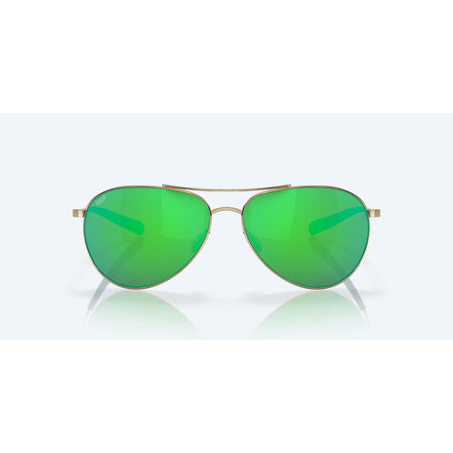 Costa Sunglasses Piper - Shiny Gold Frame w\ Green Mirror Lens - BeachToBlvd