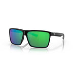 Costa Sunglasses Rincon - Shiny Black Frame w/ Green Mirror Polarized Lens - BeachToBlvd