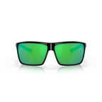 Costa Sunglasses Rincon - Shiny Black Frame w/ Green Mirror Polarized Lens - BeachToBlvd