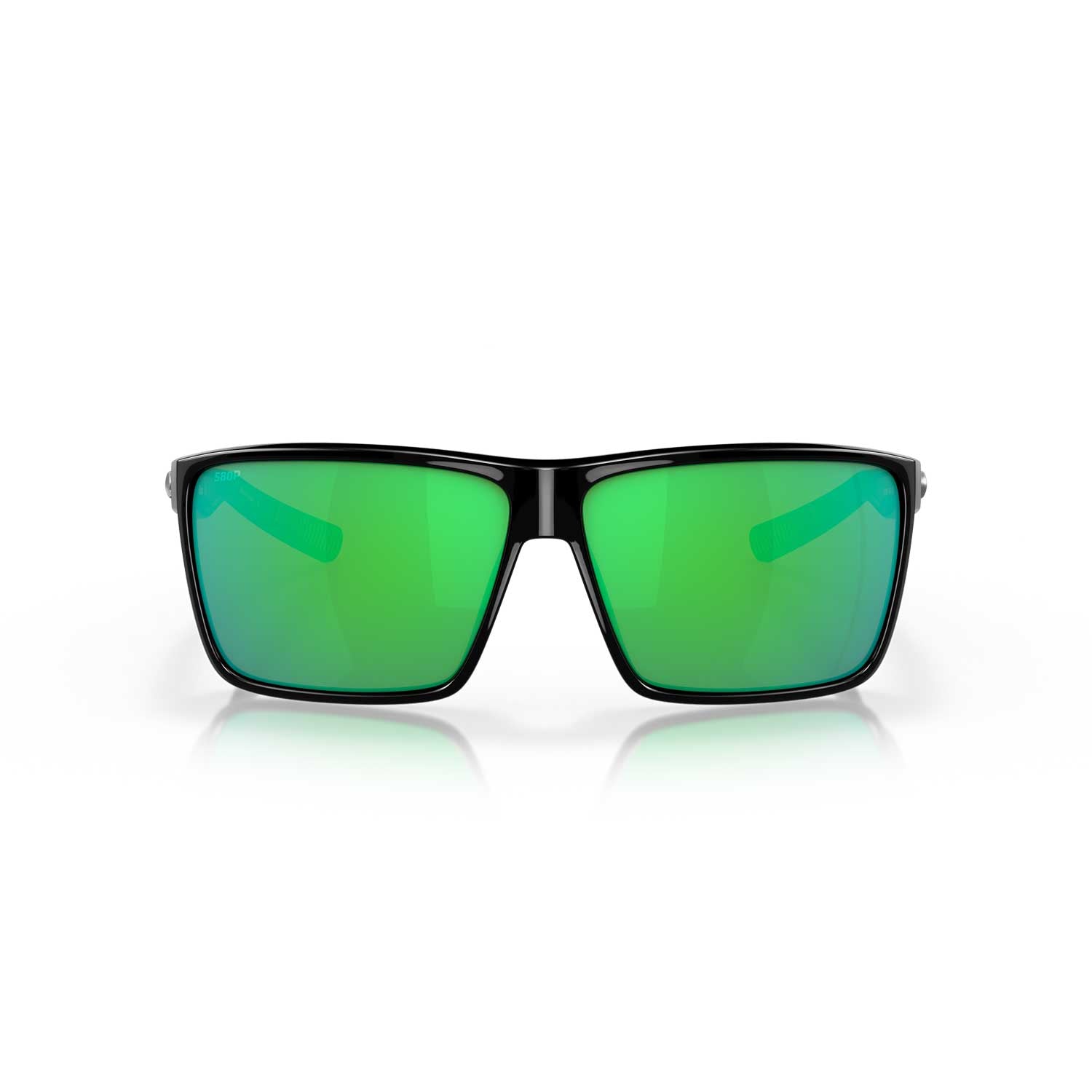 Costa Sunglasses Rincon - Shiny Black Frame w/ Green Mirror Polarized Lens - BeachToBlvd