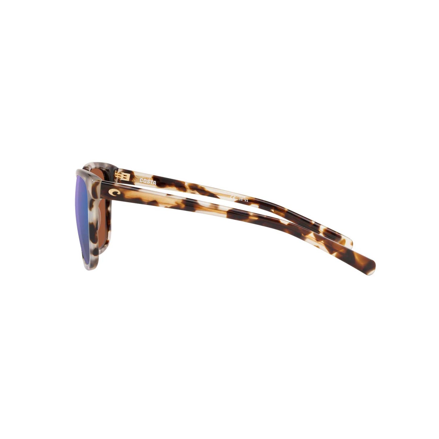 Costa Sunglasses May - Shiny Tiger Cowrie Frame w/ Green Glass Lens