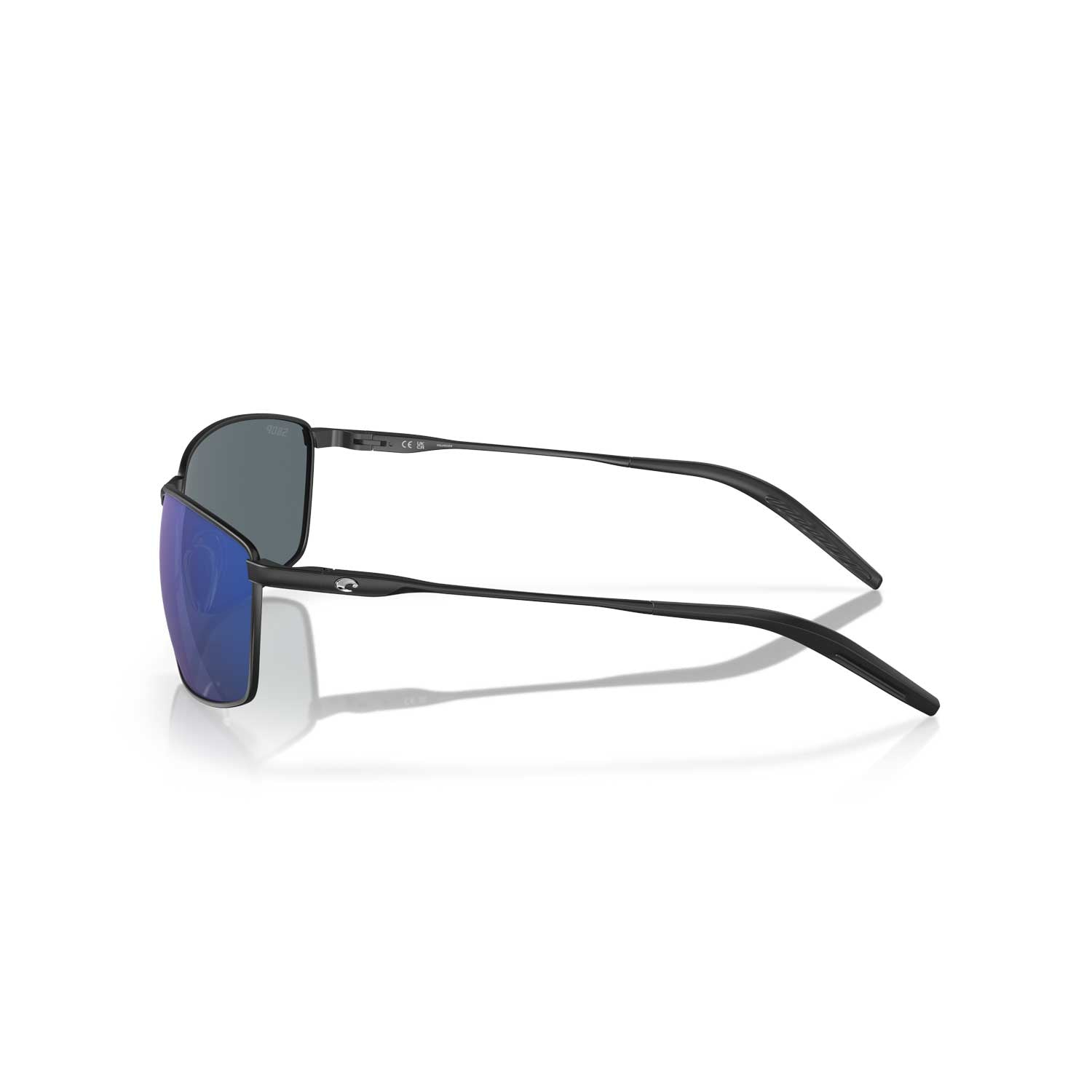Costa Sunglasses Turret - Matte Black Frame w/Blue Mirror Lens - BeachToBlvd